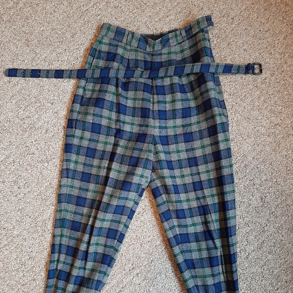 Vintage wool plaid pants